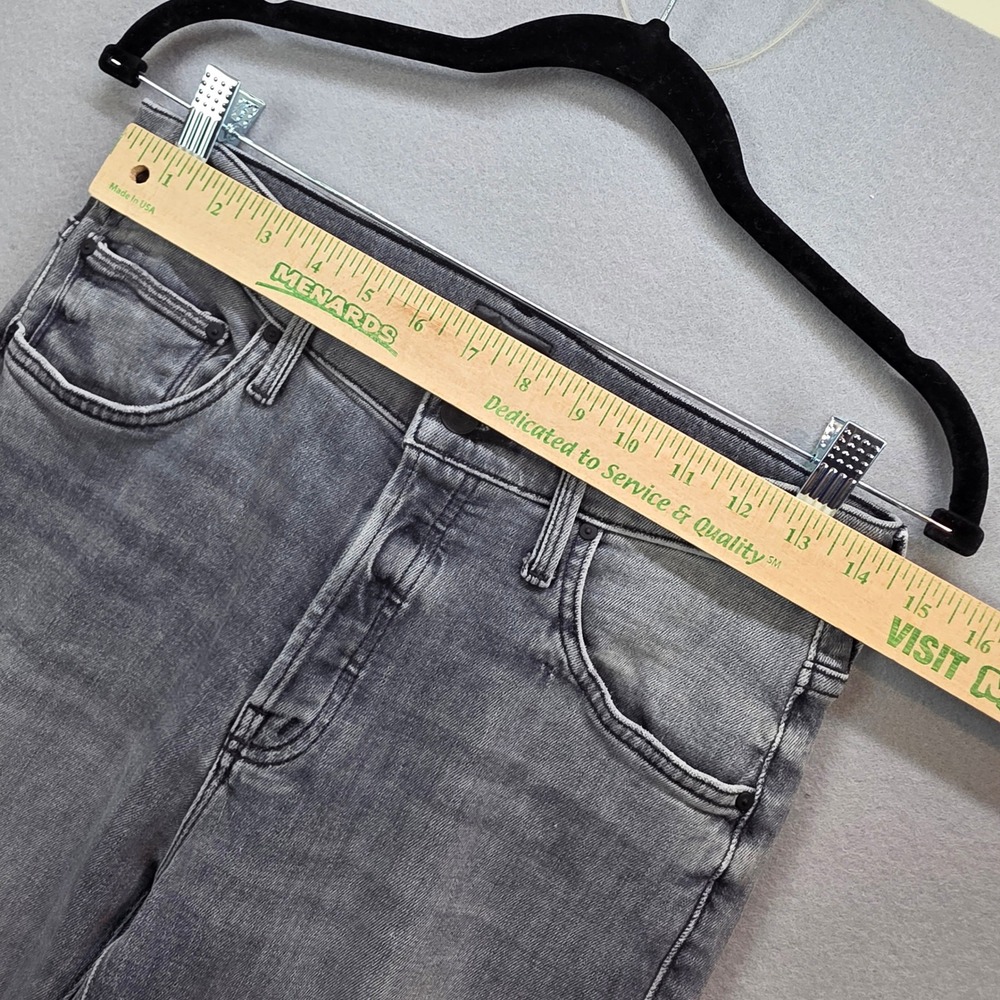 Mother The Scrapper Cuff Ankle Fray Jeans Unstitched in the Dark Button Fly 25 - Picture 4 of 14